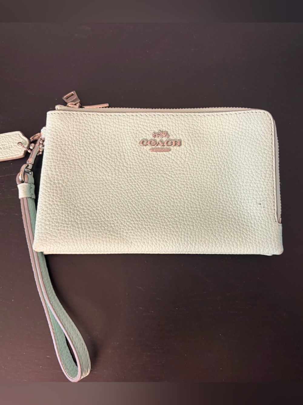 Coach Corner Zip Wristlet
